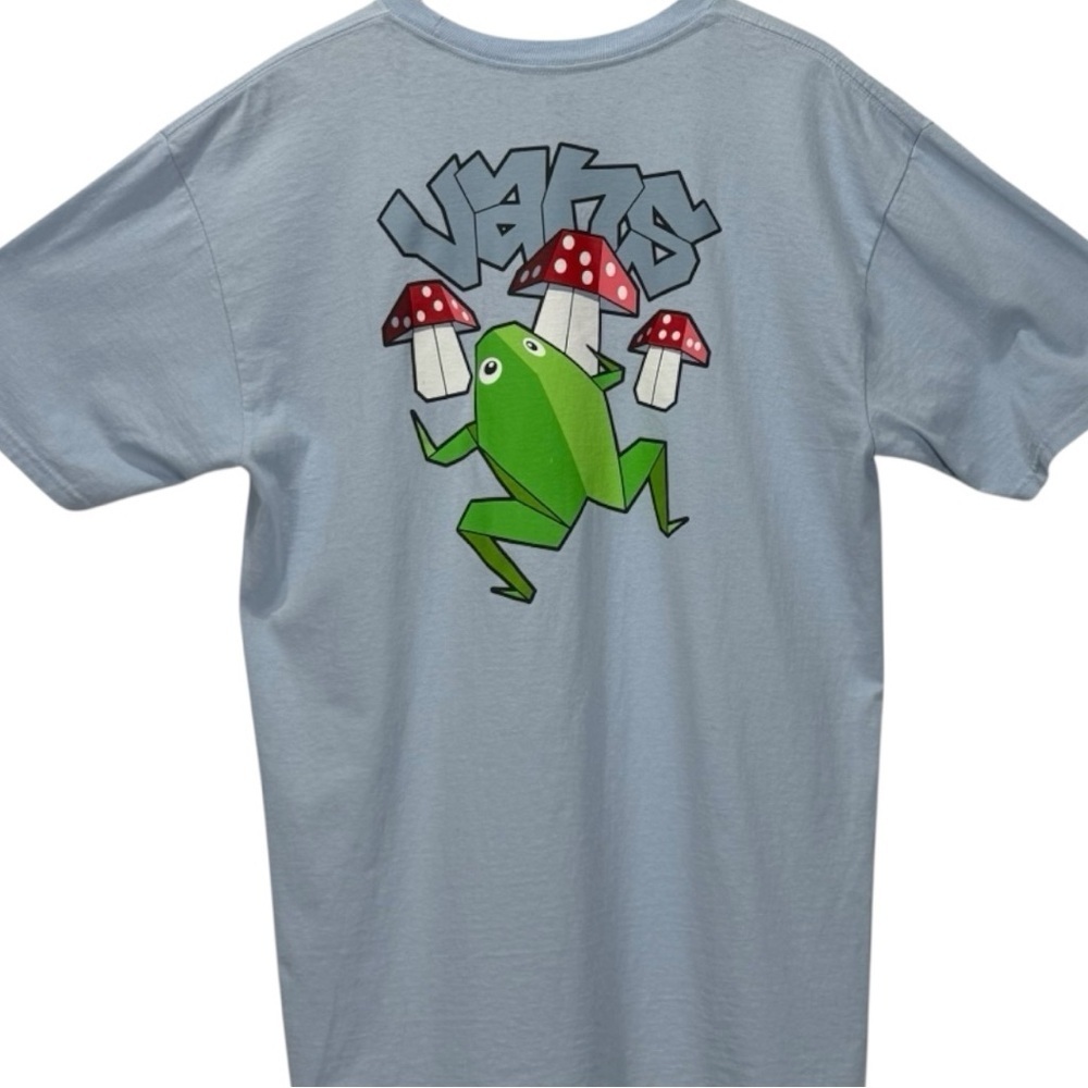 Vans Graphic Tee with Frog and Mushrooms Size Large